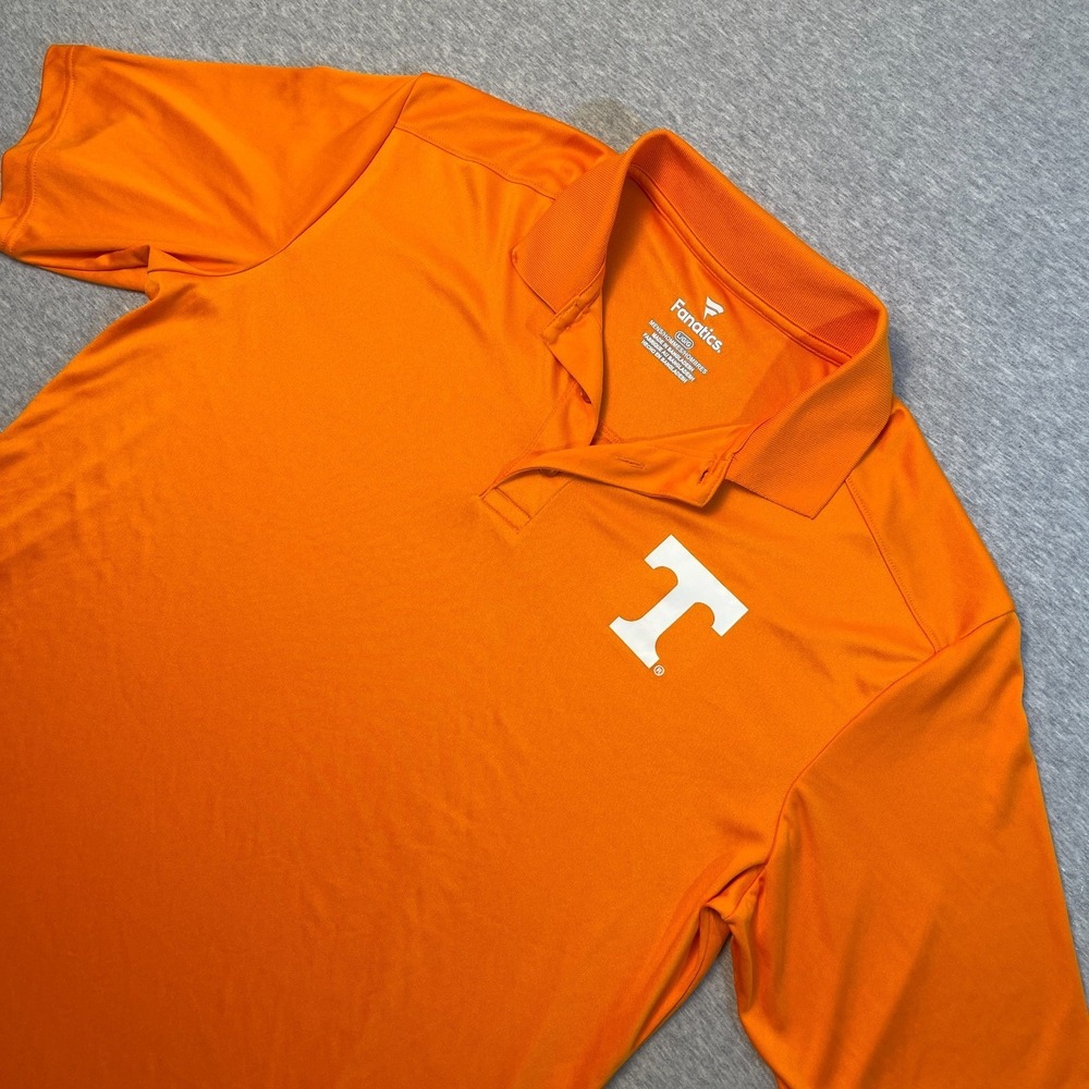 Fanatics Golf Shirt Mens Large L Orange Polo Tennessee Volunteers Vols NCAA